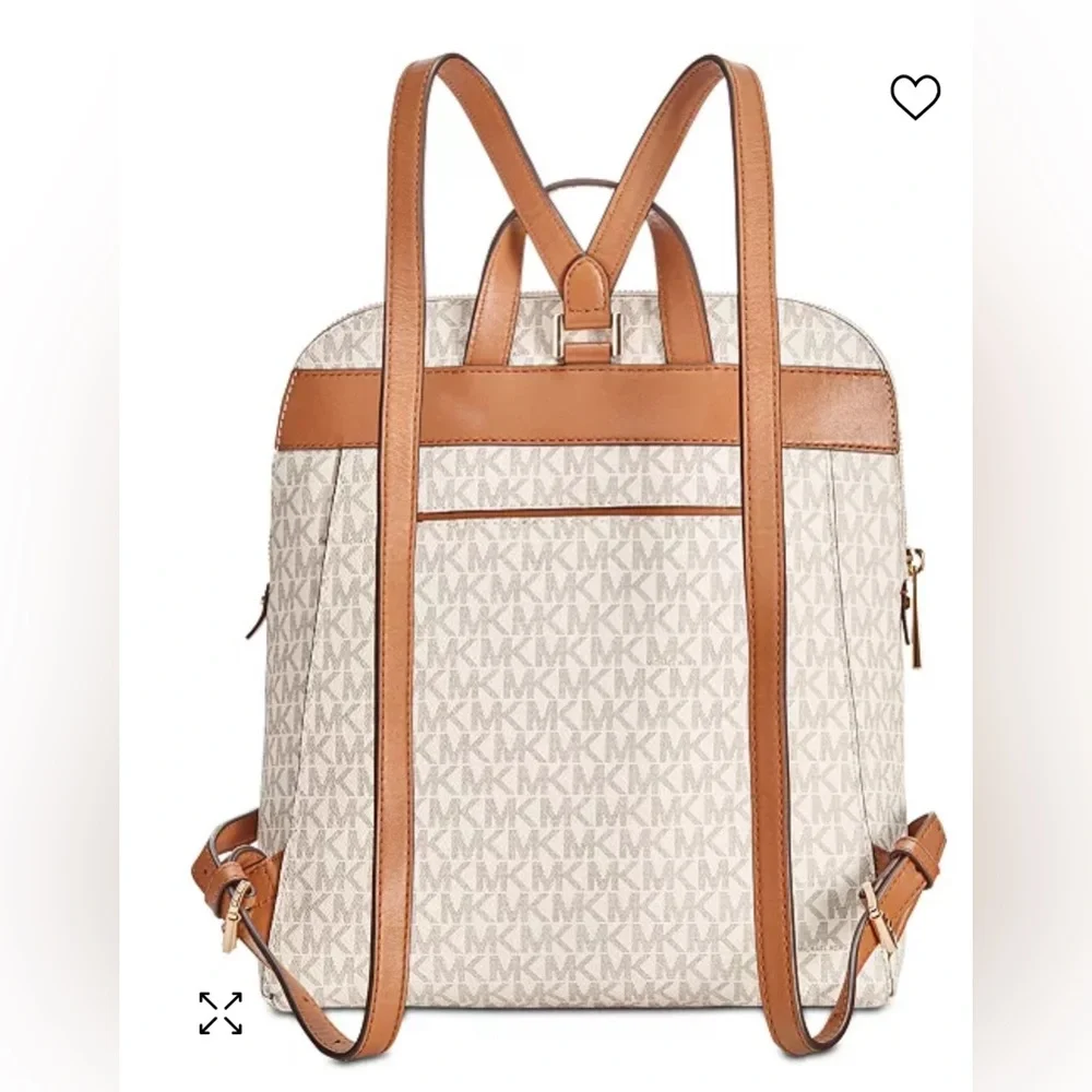 Michael Kors Rhea Zip Medium Slim Signature Logo Backpack - Picture 2 of 11